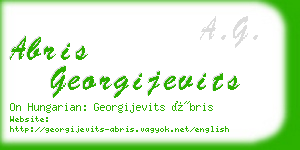 abris georgijevits business card